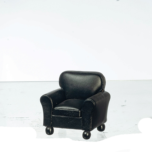 Leather Armchair, Black